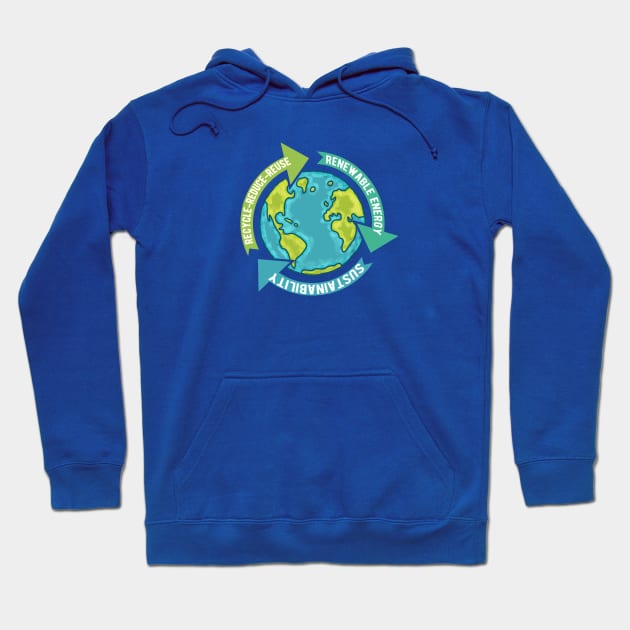 Earth Sustainability Hoodie by Jitterfly